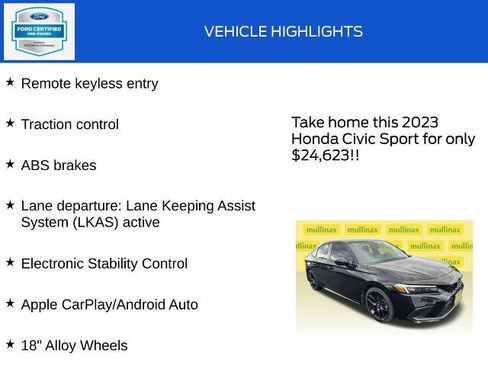 Used 2023 Honda Civic Sport image 17