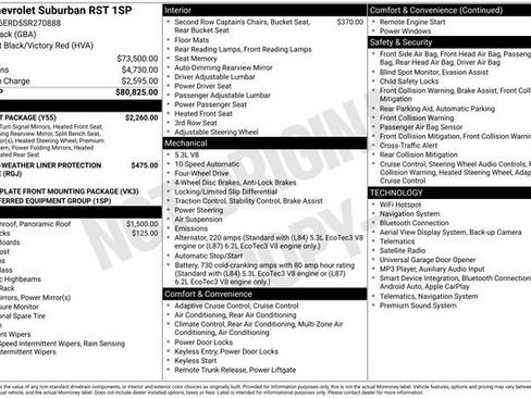 Used 2025 Chevrolet Suburban RST w/ Comfort Package AWD/4WD image 2
