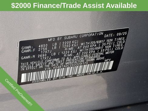 Used 2025 Subaru Outback Premium AWD/4WD image 27