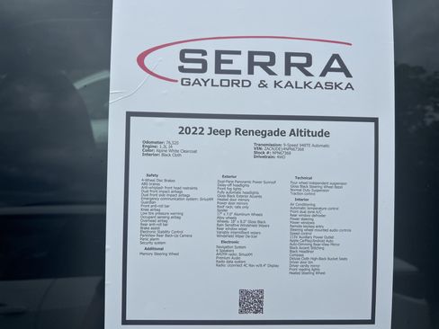 Used 2022 Jeep Renegade Altitude w/ Sun/Sound Group AWD/4WD image 24