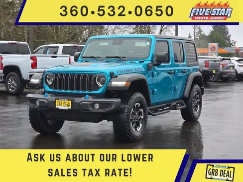 Used 2024 Jeep Wrangler Unlimited Rubicon 4xe w/ Technology Group image 1