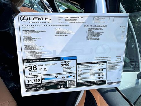 New 2026 Lexus RX 350h AWD/4WD image 13