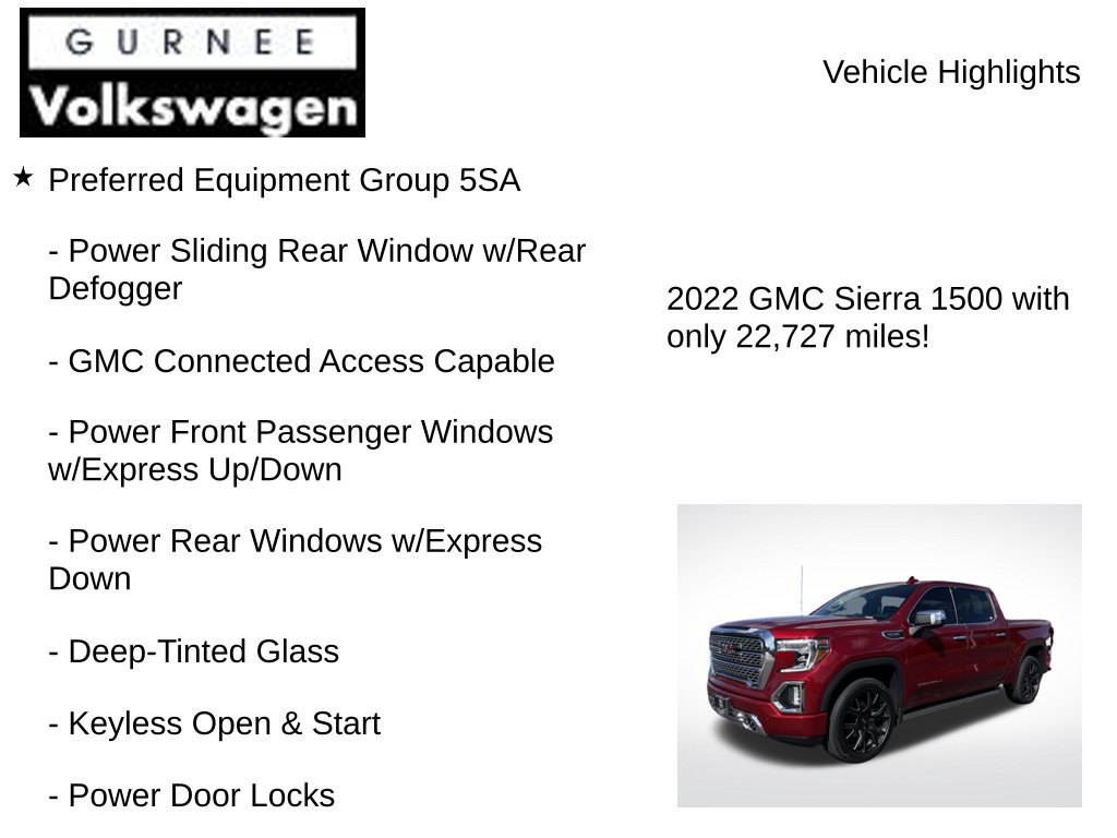 Used 2022 GMC Sierra 1500 Denali w/ Denali Premium Package AWD/4WD image 8