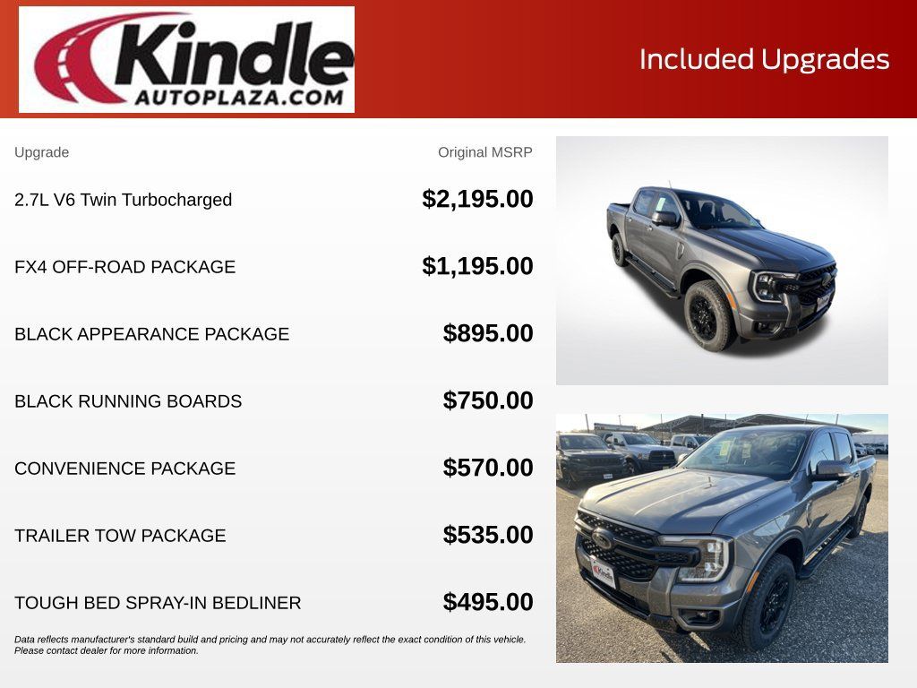New 2025 Ford Ranger Lariat w/ FX4 Off-Road Package AWD/4WD image 5