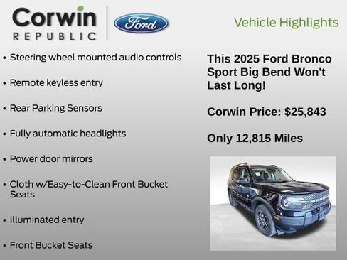 Used 2025 Ford Bronco Sport Big Bend image 7