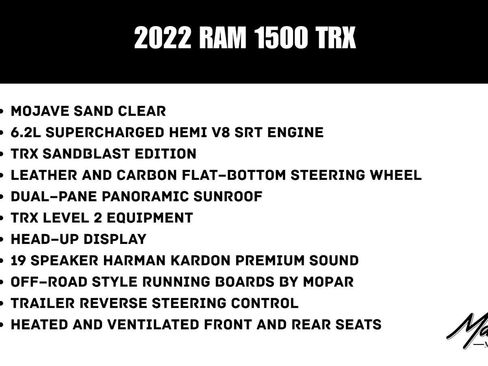 Used 2022 RAM 1500 TRX w/ TRX Level 2 Equipment Group image 2