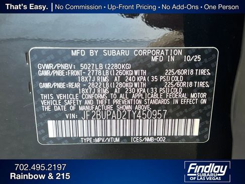 New 2026 Subaru Outback Premium image 33