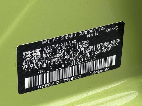 New 2026 Subaru Impreza 2.0i Sport AWD/4WD image 18