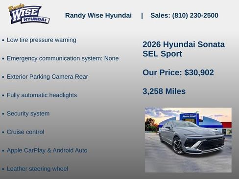 New 2026 Hyundai Sonata SEL AWD/4WD image 10