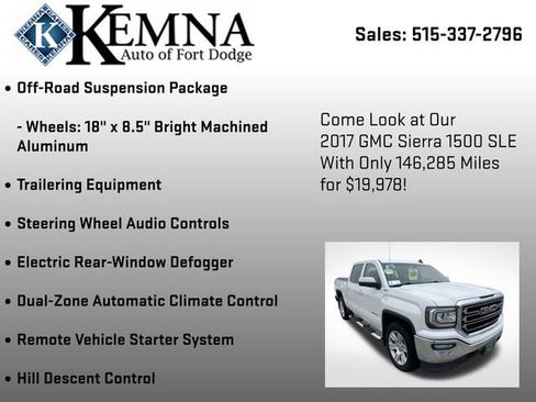 Used 2017 GMC Sierra 1500 SLE w/ SLE Value Package image 36
