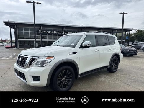 Used 2017 Nissan Armada Platinum w/ Captain Seat Package RWD image 1