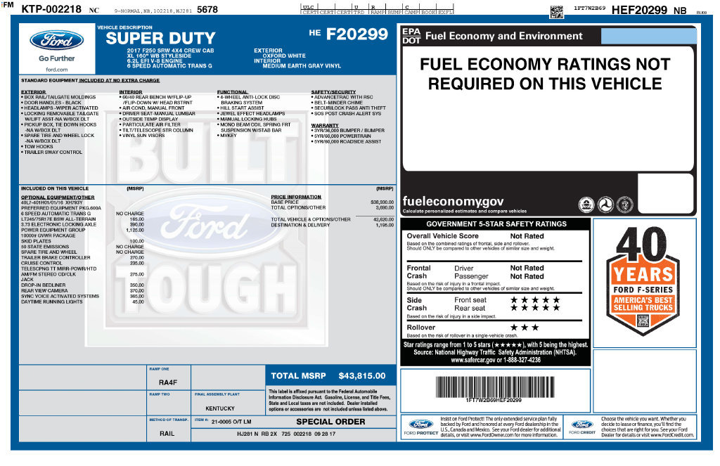 Used 2017 Ford F250 XL w/ Power Equipment Group AWD/4WD image 45