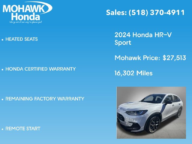 Certified 2024 Honda HR-V Sport image 6