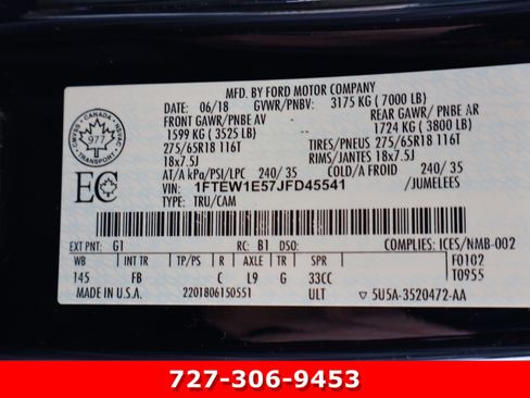 Used 2018 Ford F150 XLT w/ Equipment Group 302A Luxury image 29