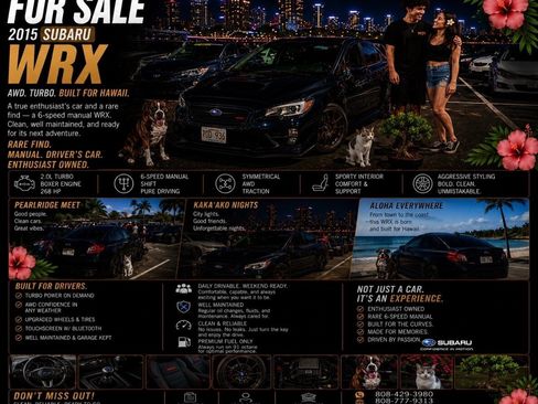Used 2015 Subaru WRX Limited AWD/4WD image 1