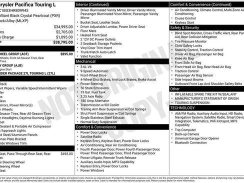 Used 2017 Chrysler Pacifica Touring-L w/ Tire & Wheel Group image 15