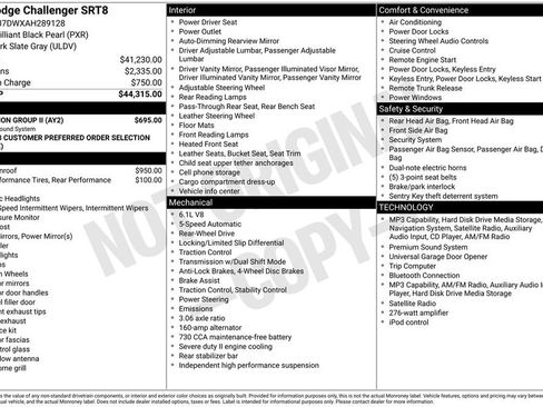 Used 2010 Dodge Challenger SRT8 w/ SRT Option Group II RWD image 3