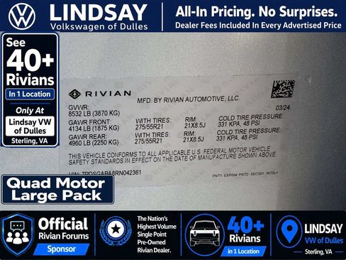 Used 2024 Rivian R1S Adventure AWD/4WD image 32