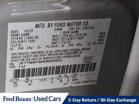 Certified 2022 Ford Maverick Lariat w/ Equipment Group 500A Standard image 27