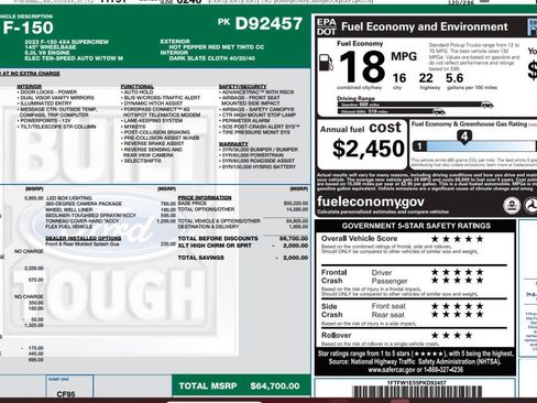 Used 2023 Ford F150 XLT w/ Equipment Group 302A High AWD/4WD image 4