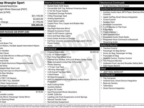Used 2023 Jeep Wrangler Sport image 3