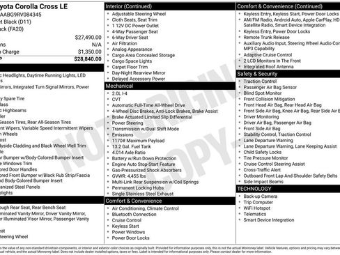 Used 2024 Toyota Corolla Cross LE image 2