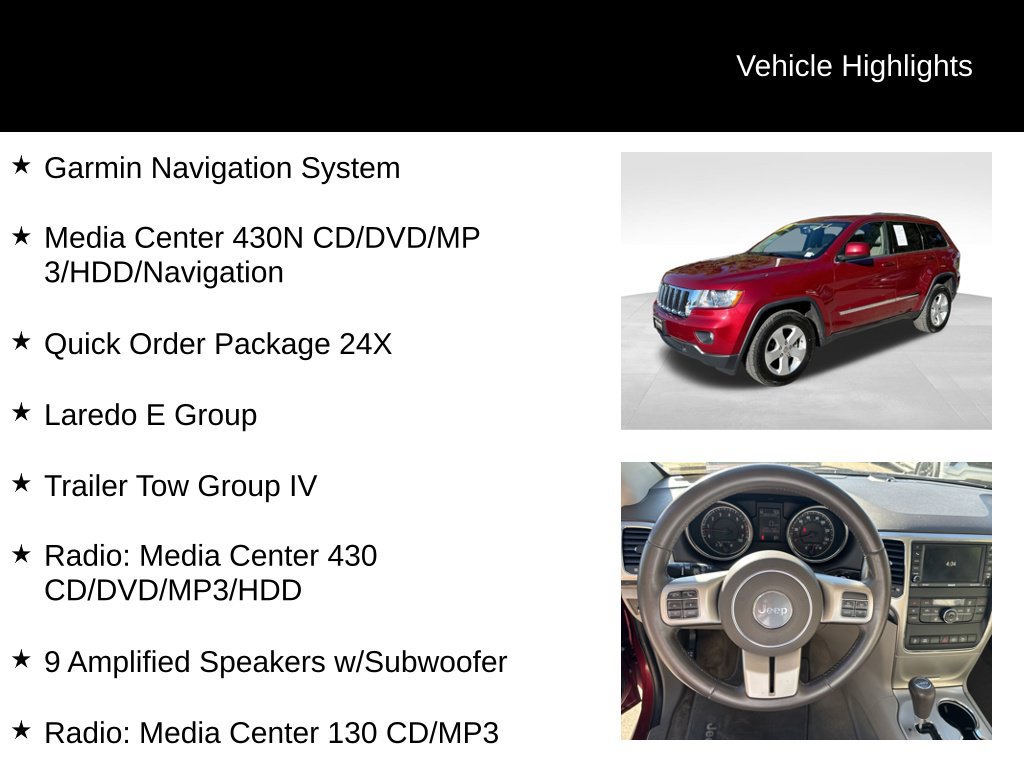 Used 2012 Jeep Grand Cherokee Laredo AWD/4WD image 10