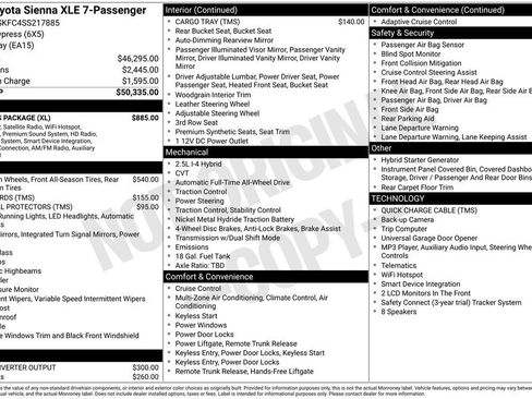 Used 2025 Toyota Sienna XLE w/ XLE Plus Package AWD/4WD image 13