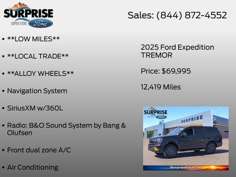 Certified 2025 Ford Expedition Tremor AWD/4WD image 13