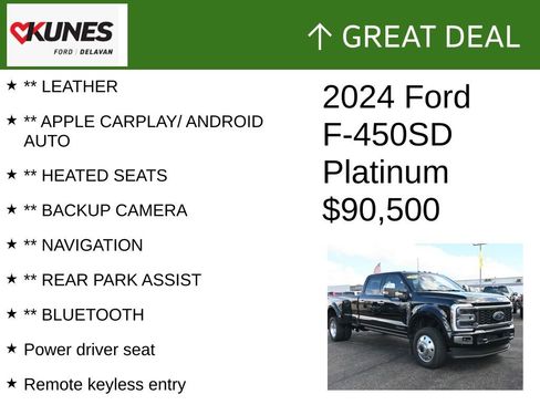 Used 2024 Ford F450 Platinum w/ Camper Package image 2