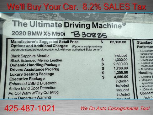Used 2020 BMW X5 M50i w/ Executive Package AWD/4WD image 13