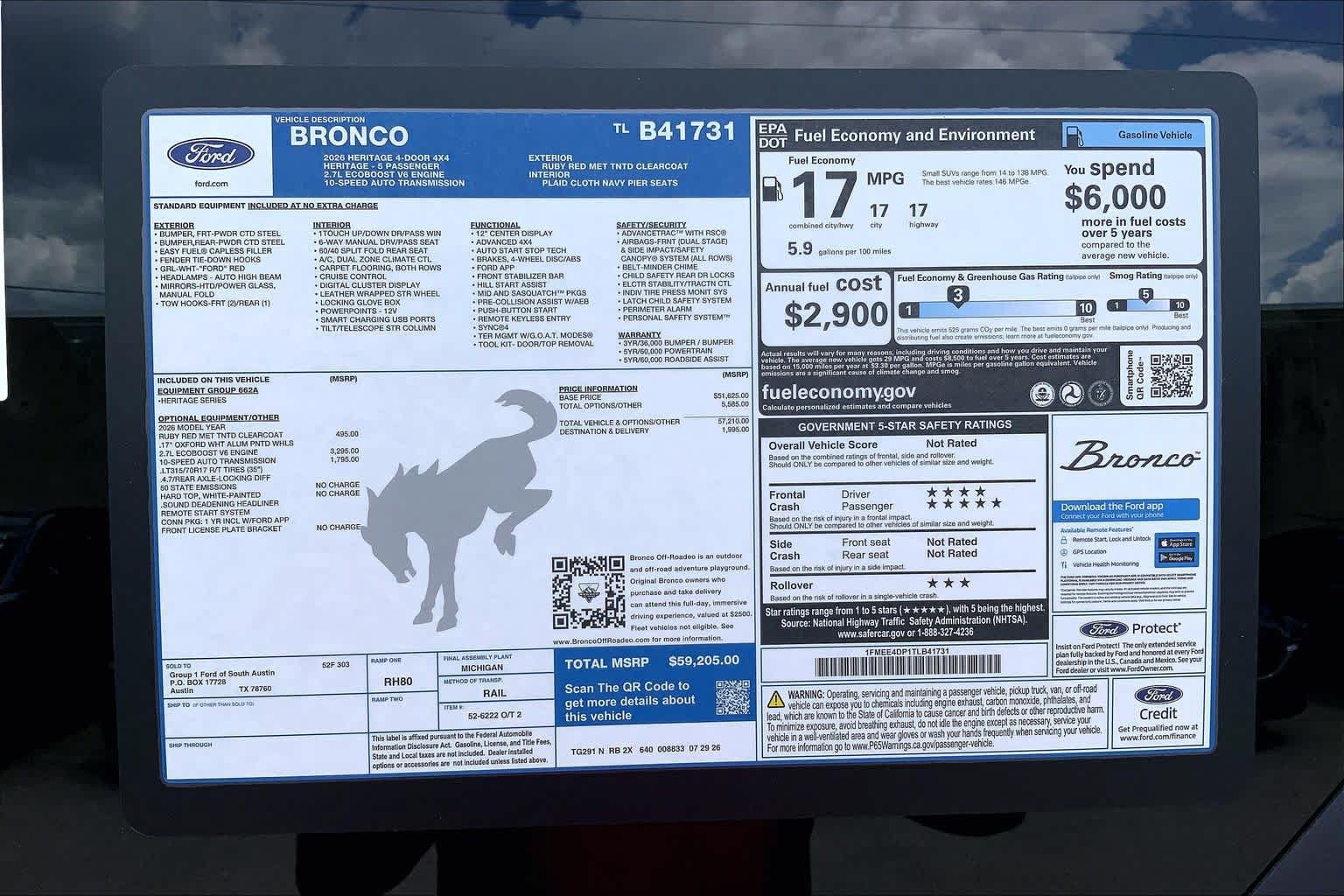 New 2026 Ford Bronco Heritage Edition AWD/4WD image 20