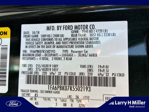 Used 2019 Ford Mustang Bullitt w/ Bullitt Electronics Package RWD image 25