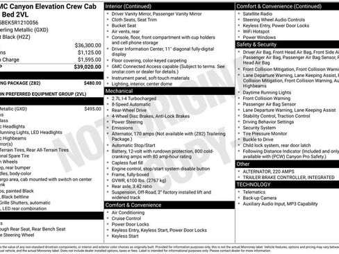 Used 2024 GMC Canyon Elevation w/ Trailering Package RWD image 26