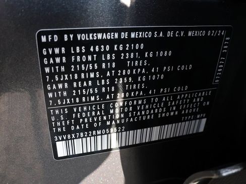 Certified 2024 Volkswagen Taos S image 41