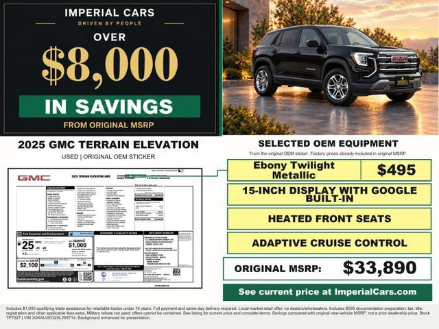 Used 2025 GMC Terrain Elevation AWD/4WD image 3