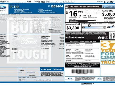 Used 2014 Ford F150 STX w/ Equipment Group 201A Mid AWD/4WD image 2