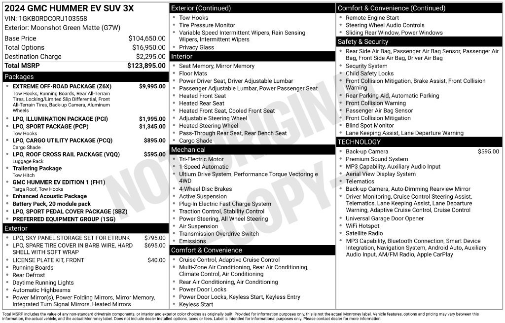 Used 2024 GMC Hummer EV 3X w/ Extreme Off-Road Package AWD/4WD image 3