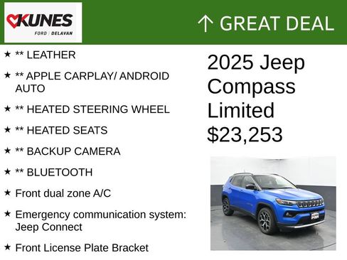 Used 2025 Jeep Compass Limited AWD/4WD image 2