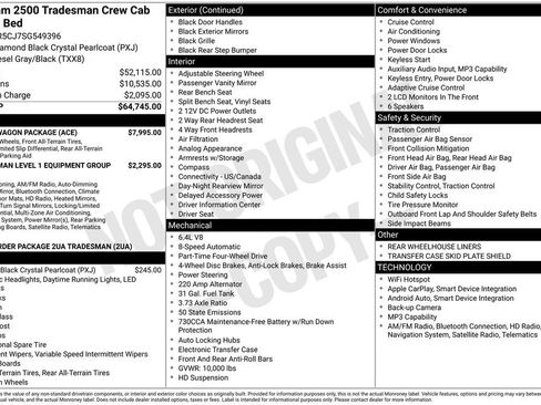 New 2025 RAM 2500 Tradesman w/ Power Wagon Package AWD/4WD image 5