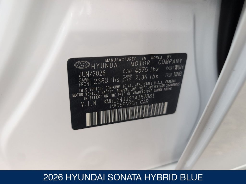 New 2026 Hyundai Sonata Blue FWD image 32