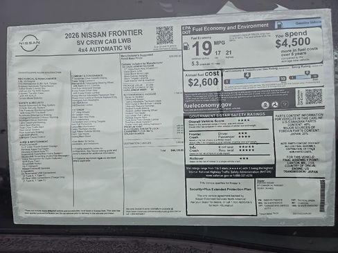 New 2026 Nissan Frontier SV image 40