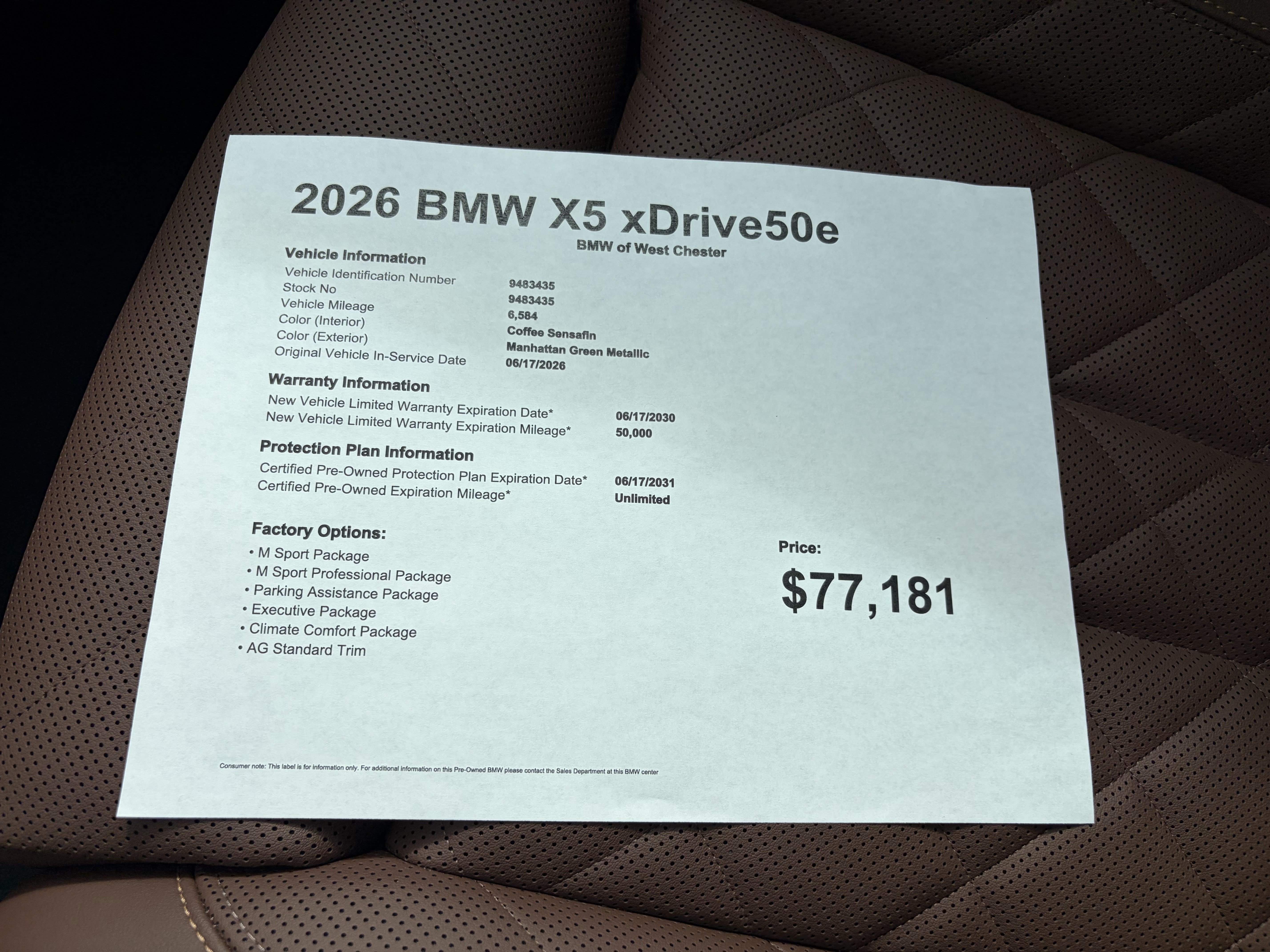 Certified 2026 BMW X5 xDrive50e w/ Executive Package AWD/4WD image 16