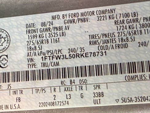 Used 2024 Ford F150 XLT w/ Equipment Group 302A MID AWD/4WD image 54