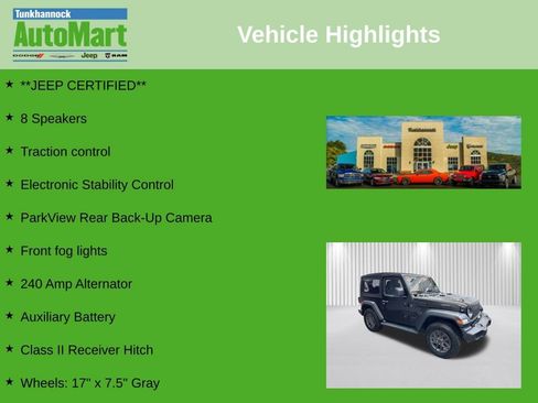 Certified 2024 Jeep Wrangler Sport S image 6