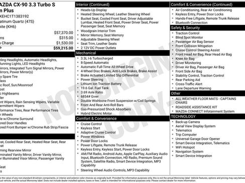 New 2026 MAZDA CX-90 3.3 Turbo S w/ Premium Plus AWD/4WD image 10