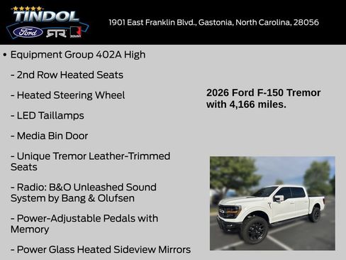 Used 2026 Ford F150 Tremor w/ Equipment Group 402A High AWD/4WD image 20