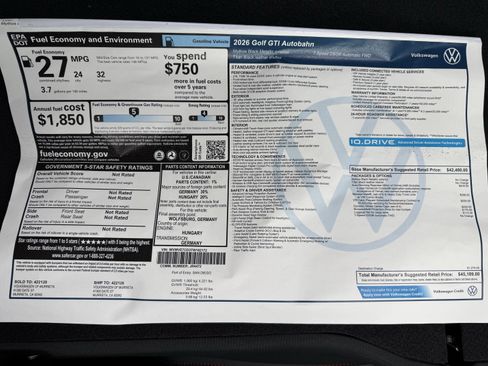 New 2026 Volkswagen GTI Autobahn image 3