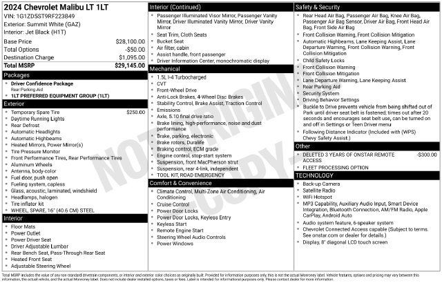 Used 2024 Chevrolet Malibu LT FWD image 2