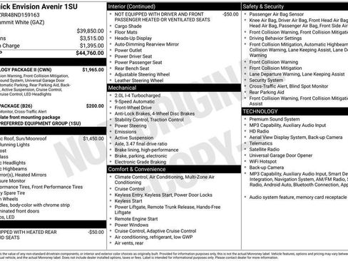 Used 2022 Buick Envision Avenir w/ Technology Package II FWD image 41